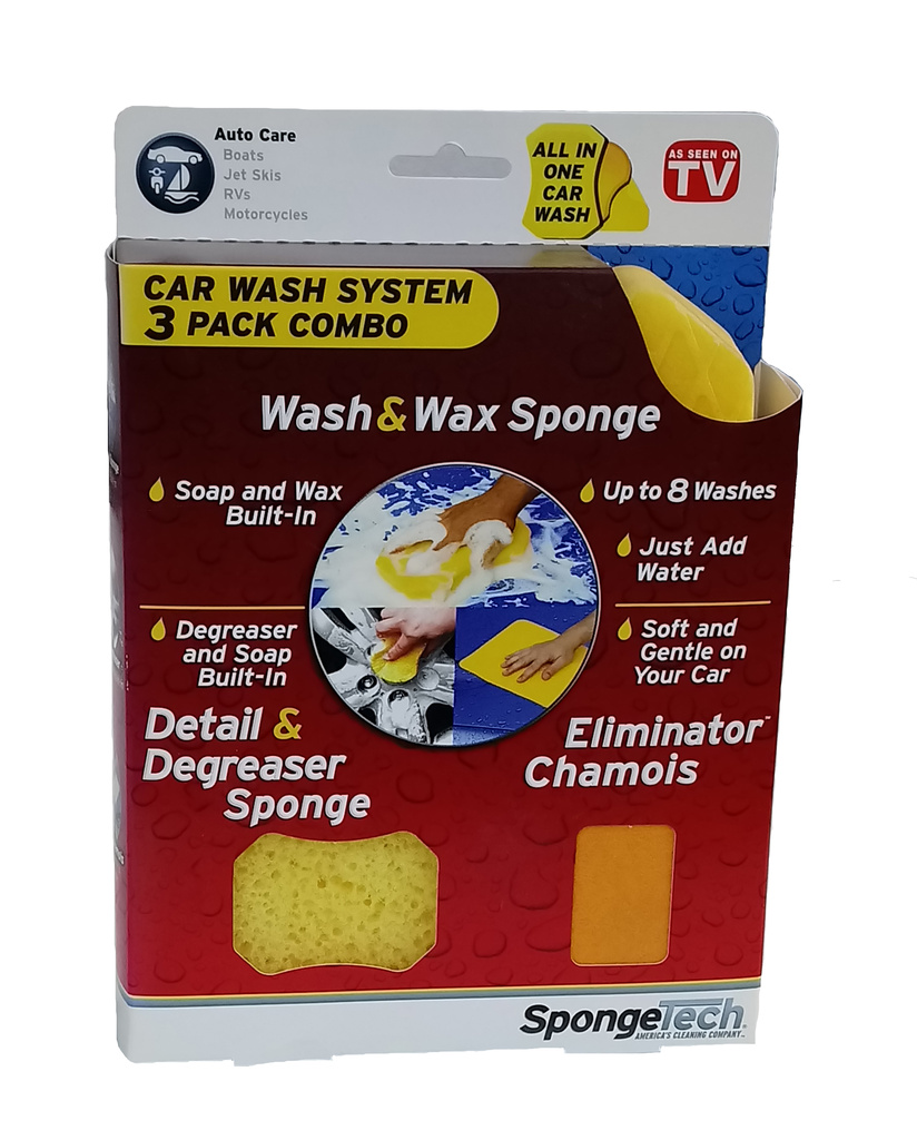 Wash&Wax Sponge - 3 dílná sada pro ruční mytí automobilů