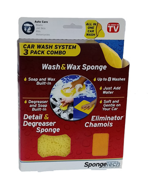 Wash&Wax Sponge - 3 dílná sada pro ruční mytí automobilů