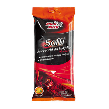 Moje Auto Glossy Cockpit Wipes 24 ks - čistící ubrousky - autokosmetika