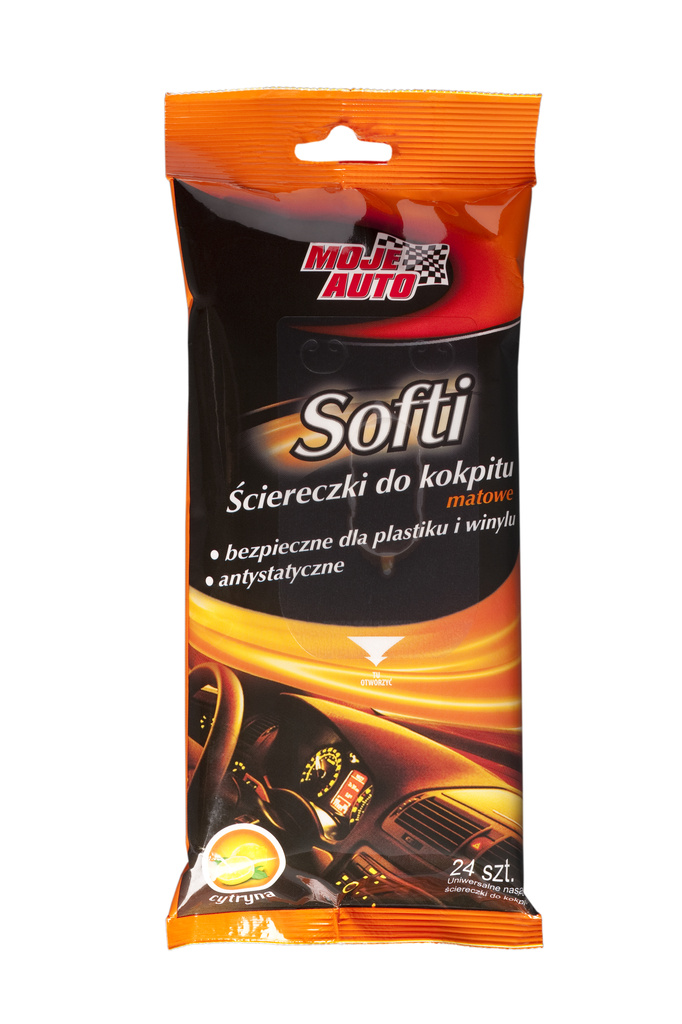 Moje Auto Matte Cockpit Wipes - Čistící ubrousky antistatické matné 24 ks