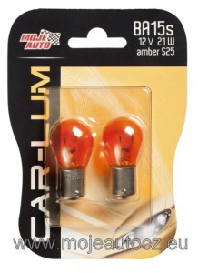 MOJE AUTO CAR-LUM žárovka 12V 21W BA15S Amber S25
