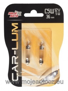 MOJE AUTO CAR-LUM žárovka 12V 5W C5W T11X36 5V 8.5