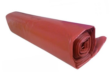Odpadový pytel červený 120 l 70x110 cm, 50mi 25 ks/role