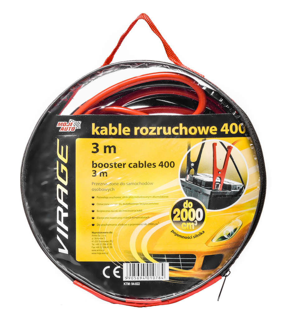 Moje Auto startovací kabely 400 - 3 metry