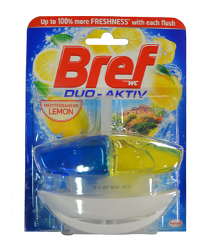 Bref Duo Aktiv - tekutý WC blok středomořský citrón 50 ml  