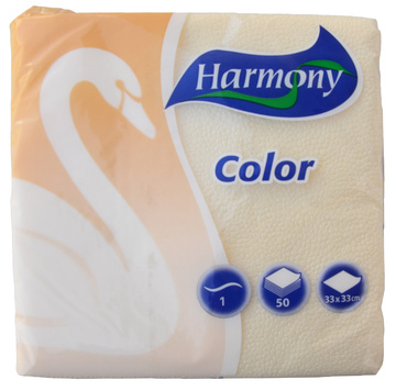 Ubrousky Harmony Color jednovrstvé béžové 50 ks
