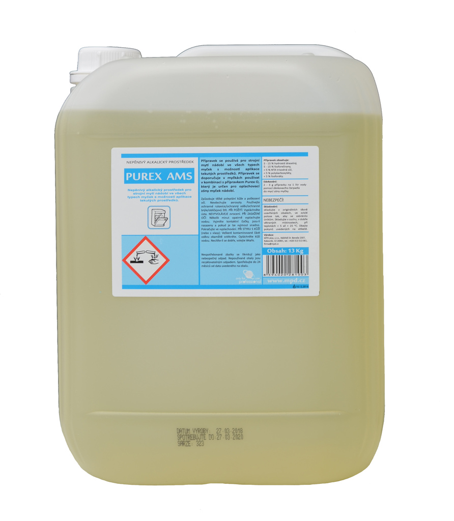 Purex AMS - nepěnivý alkalický prostředek na nádobí 13 kg