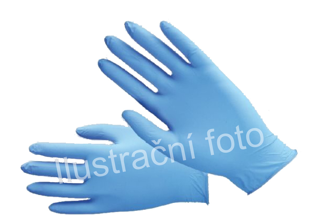 Rukavice jednorázové nitrilové M