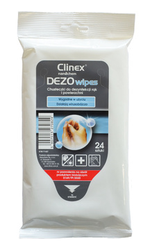 Ubrousky dezinfekční na ruce a povrchy Clinex DEZO 24 ks