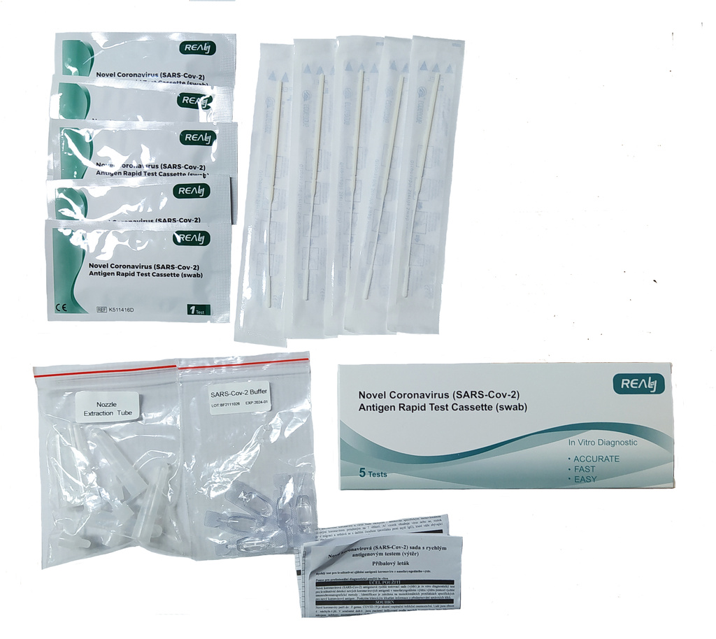 Realy Tech Novel Coronavirus SARS-Cov-2 Antigen Rapid Test Cassette (swab) 5 ks - 1000 ks