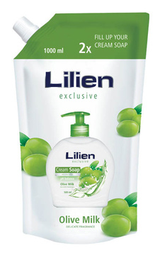 Mýdlo tekuté Lilien Olive Milk - náhradní náplň 1 l