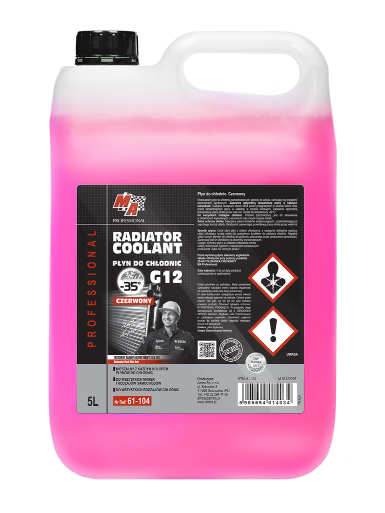 Chladící kapalina červená -35°C 5 l