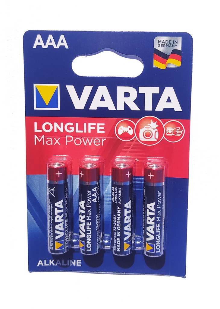 Alkalická baterie VARTA 4703B4 MAXPOWER AAA 4ks/balení