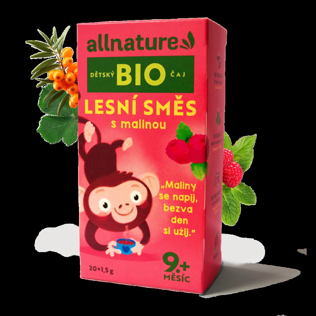 Allnature BIO Dětský čaj Lesní směs s malinou 20x1,5 g