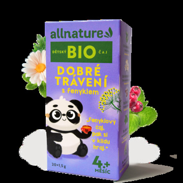 Allnature BIO Dětský čaj Dobré trávení s fenyklem  20x1,5 g