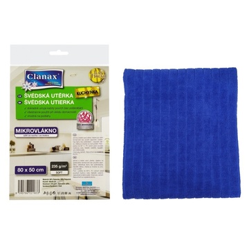 CLANAX Mikrovlákno, utěrka 50 x 80 cm, 235 g, modrá