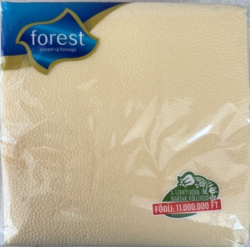 Ubrousky FOREST jednovrstvé, krémové 60 ks