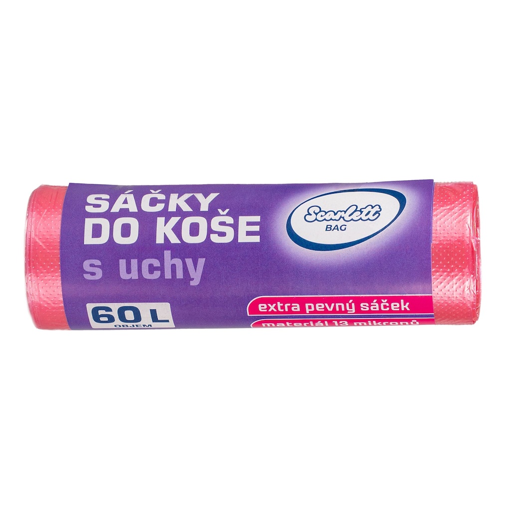 Scarlett odpadový pytel s uchy 60 l červený