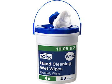 Tork 190592 Premium vlhčené utěrky na ruce 58 útržků W14, kbelík