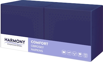 Ubrousky HARMONY Professional 33x33cm, 2 vrs. celulóza, modré, 250 ks/balení